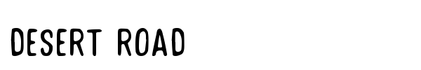 Desert Road font preview